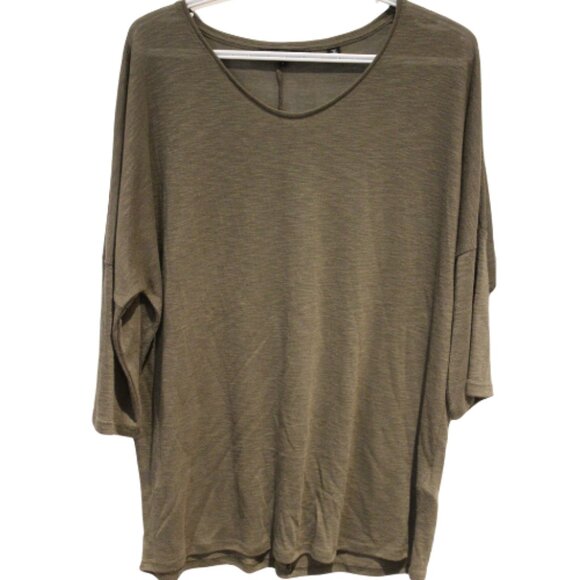 2/$20 🏷 VeroModa Olive Green 3/4 Sleeve Size XL - Picture 1 of 2